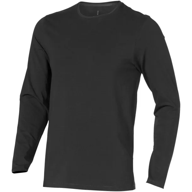 Ponoka long sleeve men's GOTS organic t-shirt - Elevate NXT Anthracite