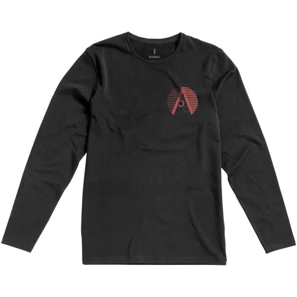 Ponoka long sleeve men's GOTS organic t-shirt - Elevate NXT Anthracite