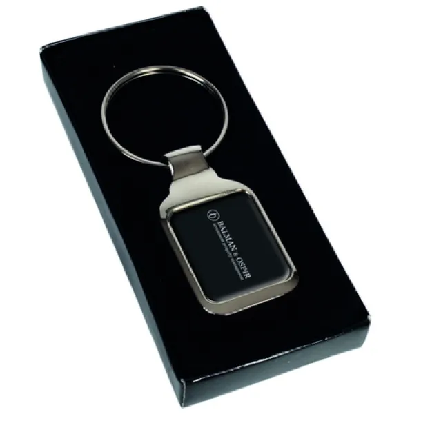  Rectangular keyring silver