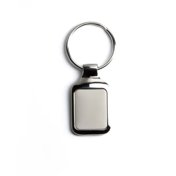  Rectangular keyring silver