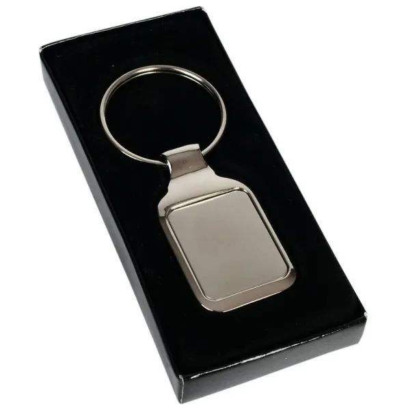  Rectangular keyring silver