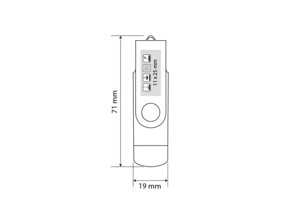 SMART OTG C USB flash memorija - PIXO Crna