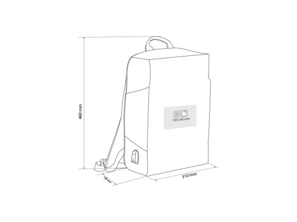 BRERA Anti-theft backpack - BRUNO Plava