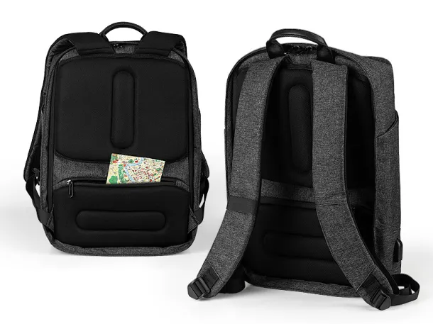 BRERA Anti-theft backpack - BRUNO Tamnosiva