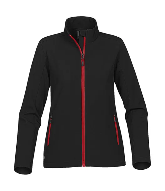  Orbiter ženska softshell jakna - Stormtech Crna Bright Red