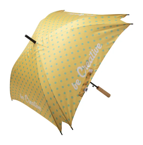 CreaRain Square RPET custom umbrella White Brown