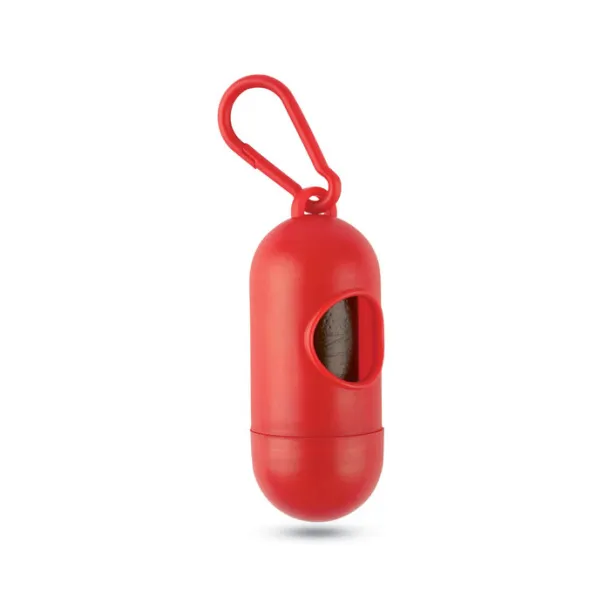 TEDY Container for pet bag w/ hook Red