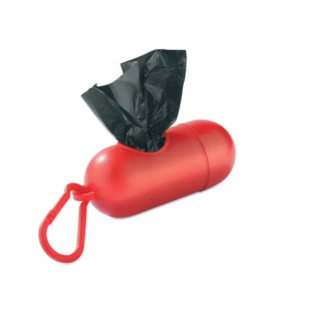 TEDY Container for pet bag w/ hook Red