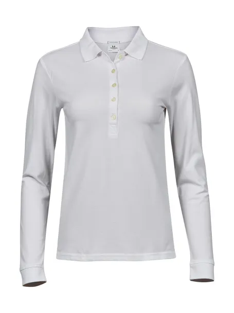  Ladies Luxury LS Stretch Polo - Tee Jays Bijela