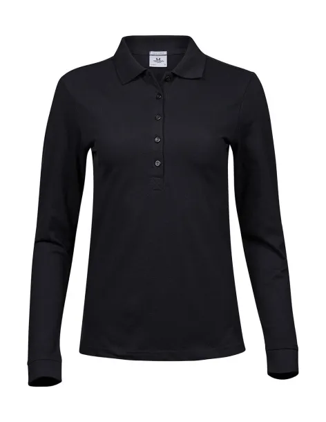  Ladies Luxury LS Stretch Polo - Tee Jays Black