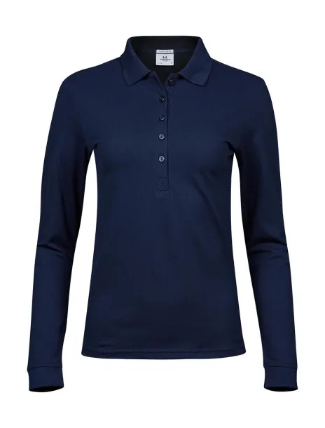  Ladies Luxury LS Stretch Polo - Tee Jays Navy