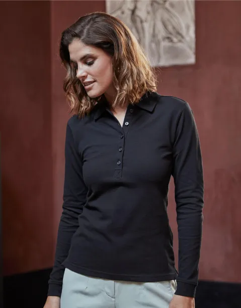  Ladies Luxury LS Stretch Polo - Tee Jays