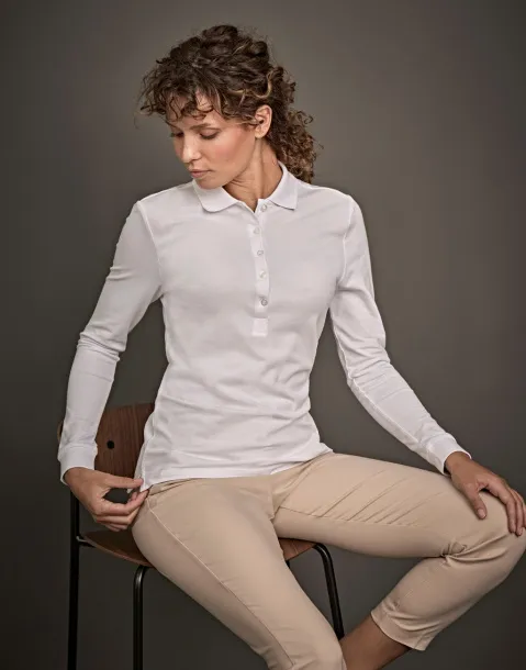  Ladies Luxury LS Stretch Polo - Tee Jays