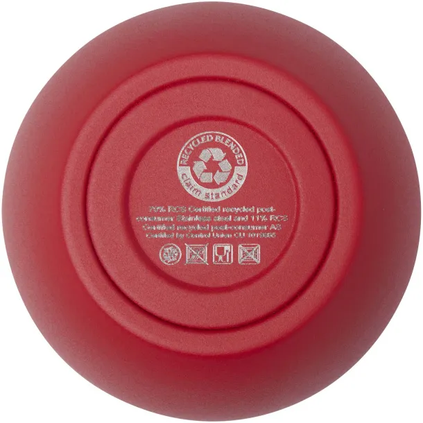 Corzo 350 ml RCS certified recycled stainless steel copper vacuum insulated cup Red