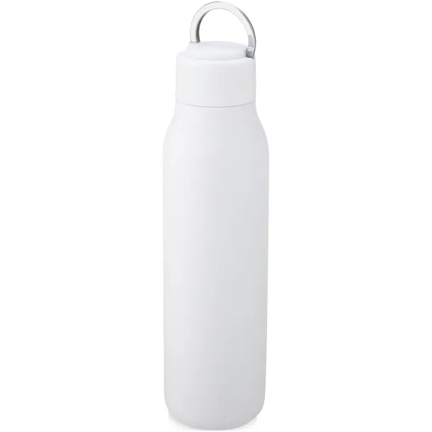 Marka 600 ml copper vacuum insulated bottle with metal loop - Unbranded White