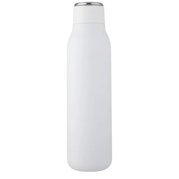 Marka 600 ml copper vacuum insulated bottle with metal loop - Unbranded White