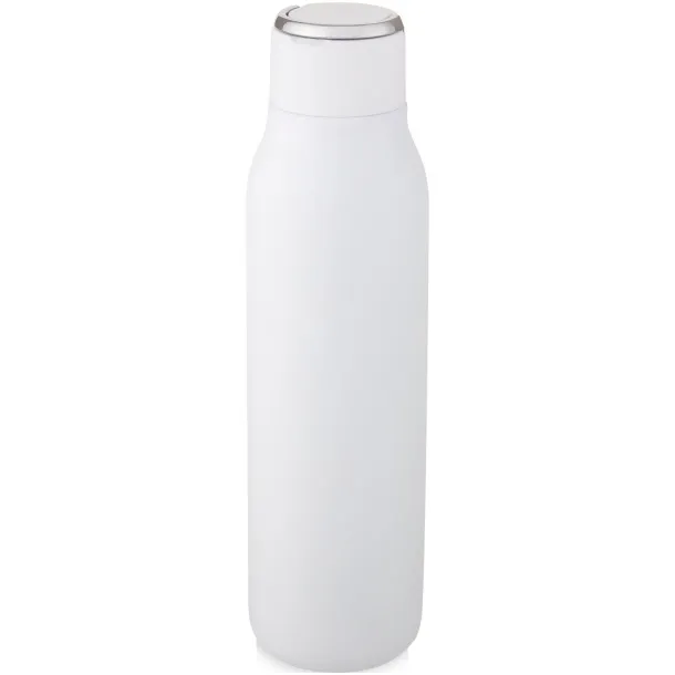 Marka 600 ml copper vacuum insulated bottle with metal loop - Unbranded White