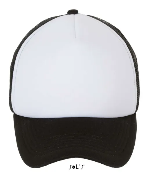  SOL'S BUBBLE - FIVE PANEL MESH CAP - SOL'S White Black