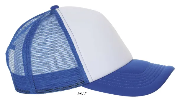  SOL'S BUBBLE - FIVE PANEL MESH CAP - SOL'S White Royal blue