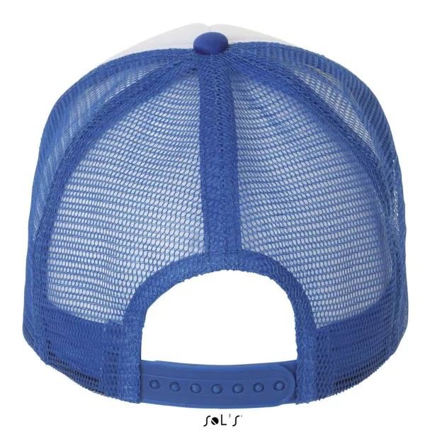  SOL'S BUBBLE - FIVE PANEL MESH CAP - SOL'S White Royal blue