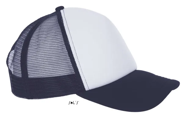  SOL'S BUBBLE - FIVE PANEL MESH CAP - SOL'S White French Navy