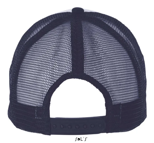  SOL'S BUBBLE - FIVE PANEL MESH CAP - SOL'S White French Navy