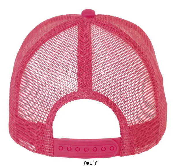  SOL'S BUBBLE - FIVE PANEL MESH CAP - SOL'S White Neon Coral