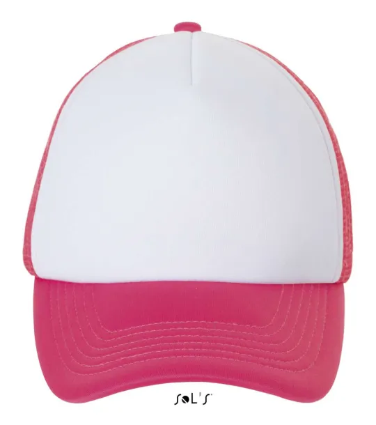  SOL'S BUBBLE - FIVE PANEL MESH CAP - SOL'S White Neon Coral