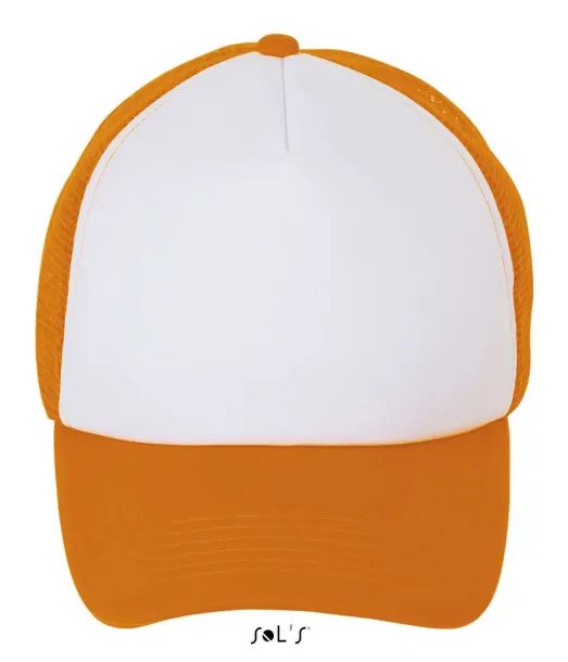  SOL'S BUBBLE - FIVE PANEL MESH CAP - SOL'S White Neon Orange