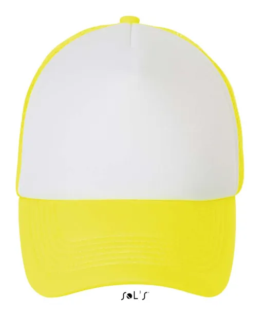  SOL'S BUBBLE - FIVE PANEL MESH CAP - SOL'S White Neon yellow