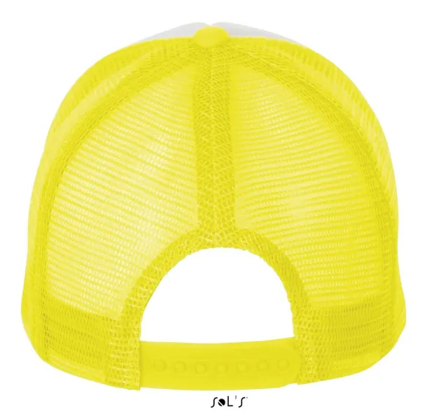  SOL'S BUBBLE - FIVE PANEL MESH CAP - SOL'S White Neon yellow