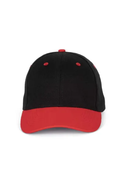  6 PANELS COTTON CAP - K-UP Black Red