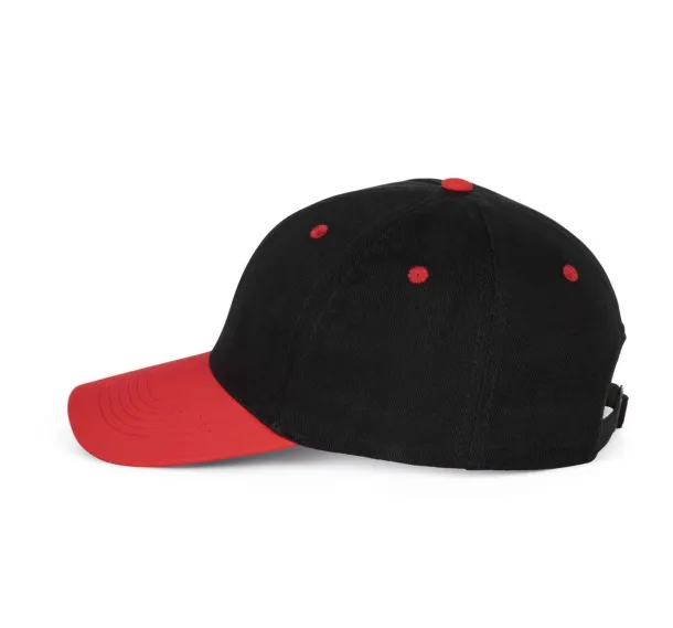  6 PANELS COTTON CAP - K-UP Black Red