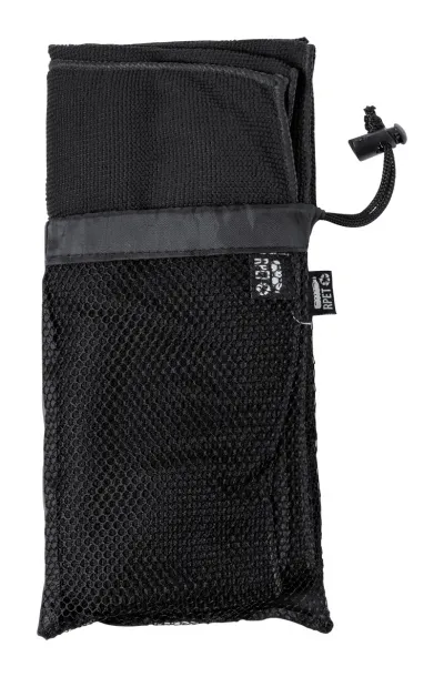 Primal RPET ručnik, 160 g/m². Crna