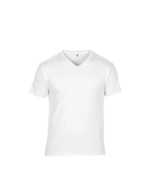  ADULT FEATHERWEIGHT V-NECK TEE - Anvil White