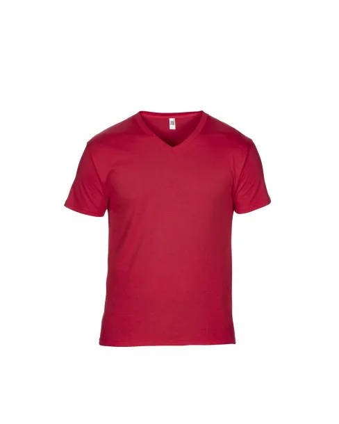  ADULT FEATHERWEIGHT V-NECK TEE - Anvil Red