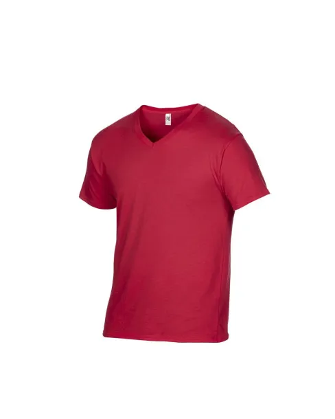  ADULT FEATHERWEIGHT V-NECK TEE - Anvil Red