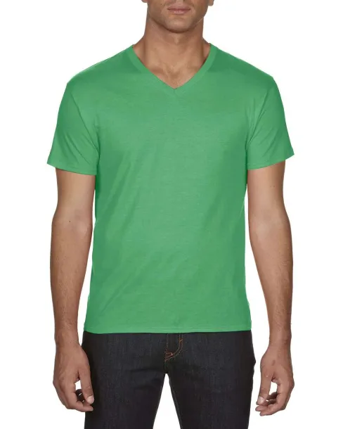  Perolaka majica kratkih rukava s V izrezom - Anvil Heather Green