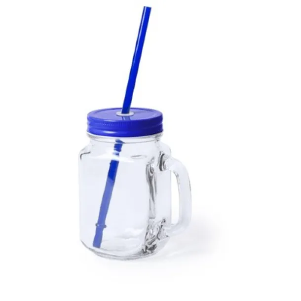  Staklenka za piće sa slamkom, 500 ml blue