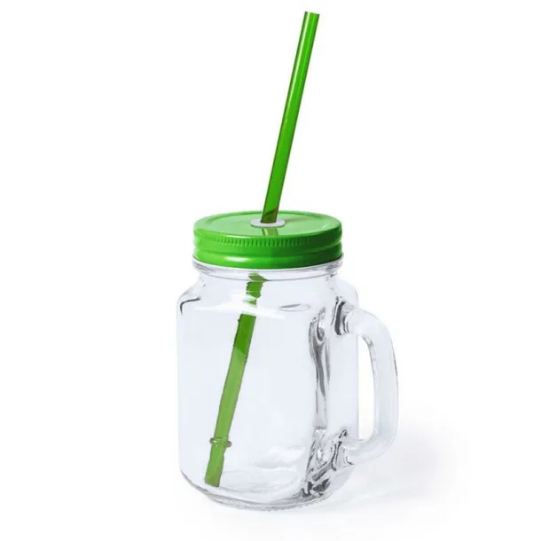  Drinking jar 500 ml with straw 45533C