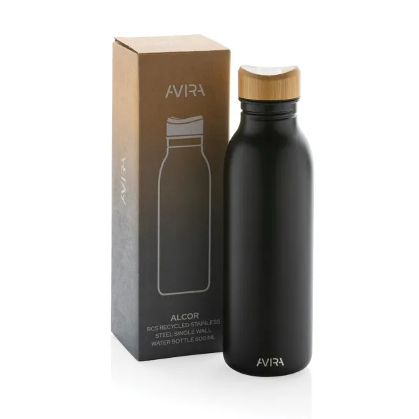  Avira Alcor RCS Re-steel single wall water bottle 600 ML - Avira Black 