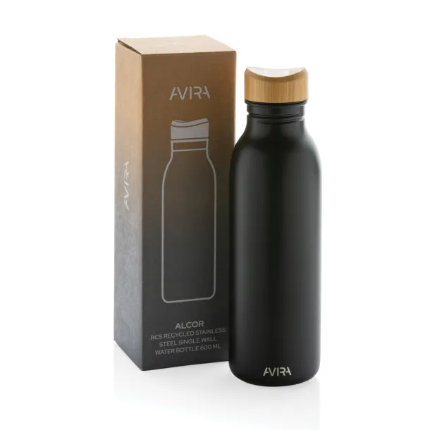  Avira Alcor RCS Re-steel single wall water bottle 600 ML - Avira Black 