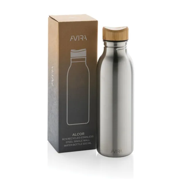  Avira Alcor RCS Re-steel single wall water bottle 600 ML - Avira Silver 