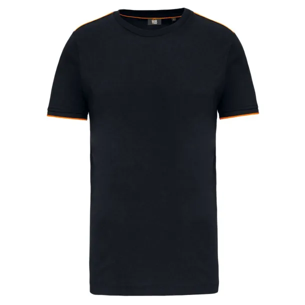  MEN'S SHORT-SLEEVED DAYTODAY T-SHIRT - 190 g/m² - Designed To Work Black Orange