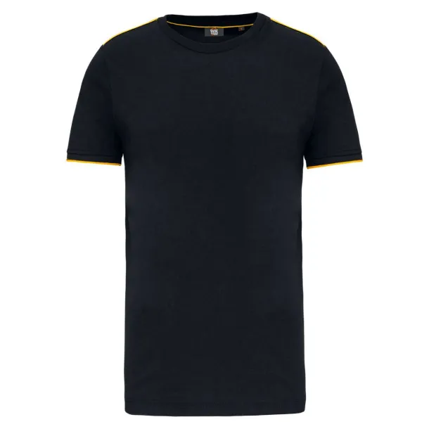  MEN'S SHORT-SLEEVED DAYTODAY T-SHIRT - 190 g/m² - Designed To Work Black Yellow