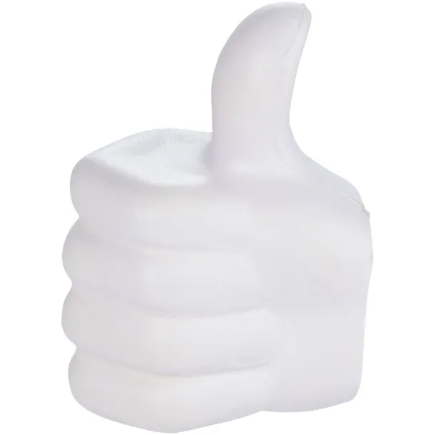 Thumbs-up stress reliever - Bullet White
