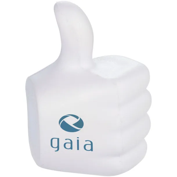Thumbs-up stress reliever - Bullet White