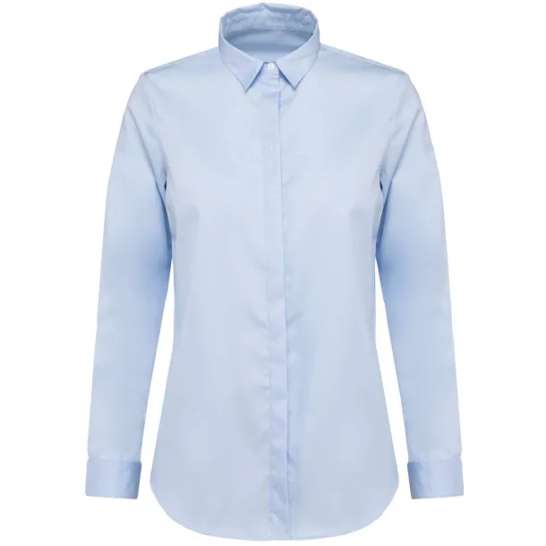  LADIES' LONG-SLEEVED TWILL SHIRT - Kariban Premium Essential Light Blue