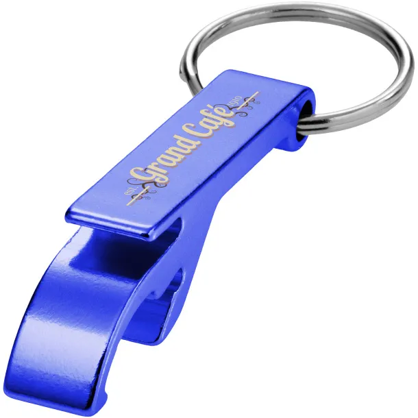 Tao bottle and can opener keychain Blue