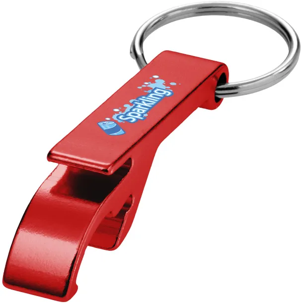 Tao bottle and can opener keychain Red